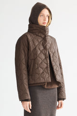Oversized Quilted Raglan Sleeve Lightweight Jacket #color_coffee