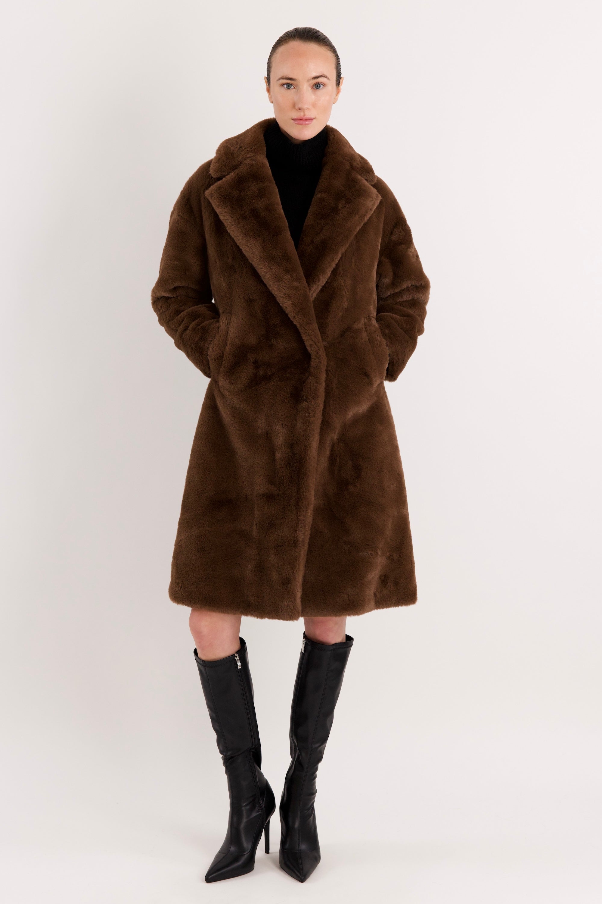 Orolay-Long Teddy Coat-#color_coffee