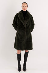 Orolay-Long Teddy Coat-#color_army green