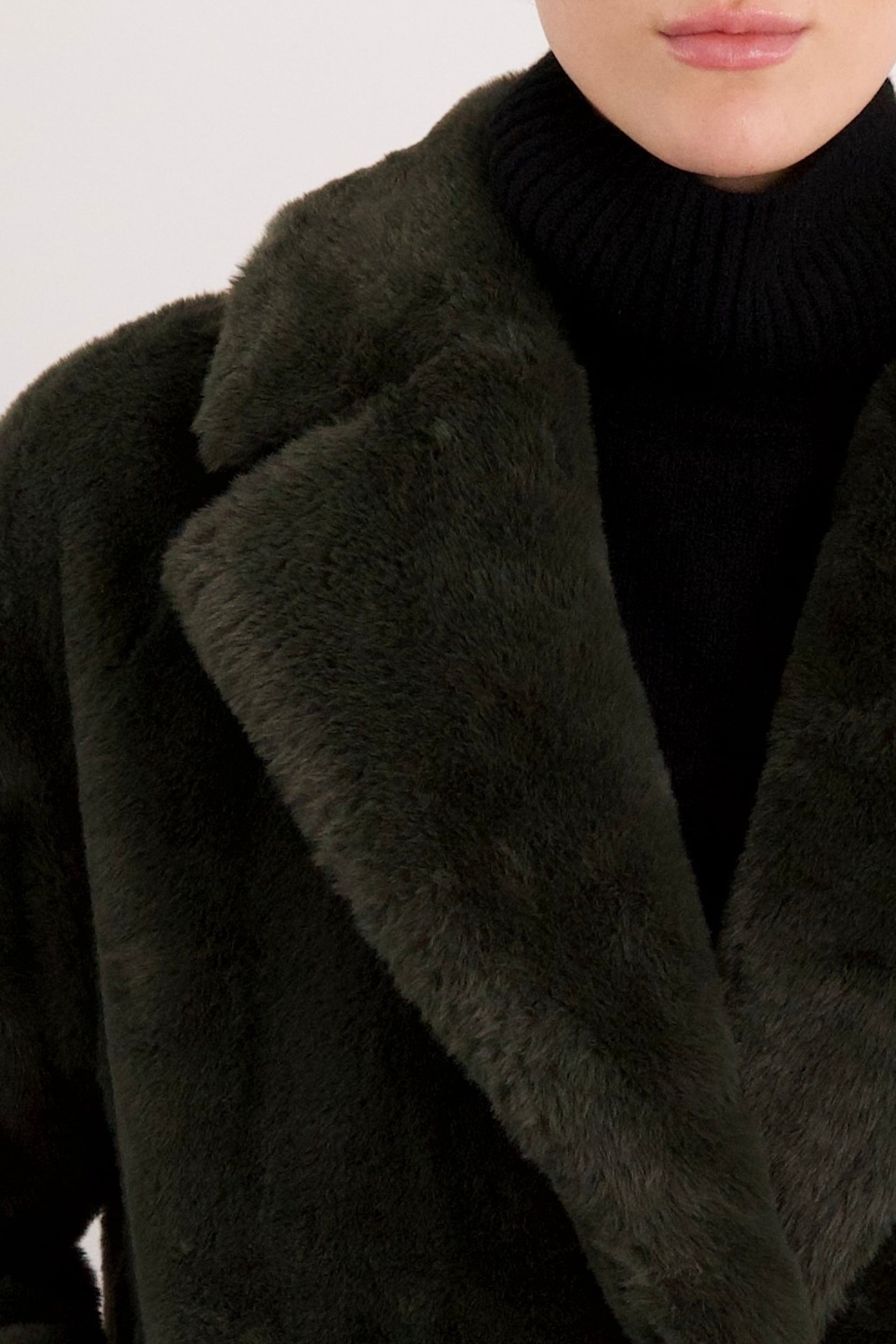 Orolay-Long Teddy Coat-#color_army green