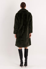 Orolay-Long Teddy Coat-#color_army green