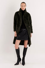 Orolay-Long Teddy Coat-#color_army green