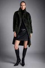 Orolay-Long Teddy Coat-#color_army green