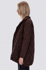 Orolay-Lightweight Long-Sleeve Puffer Jacket-#color_dark brown