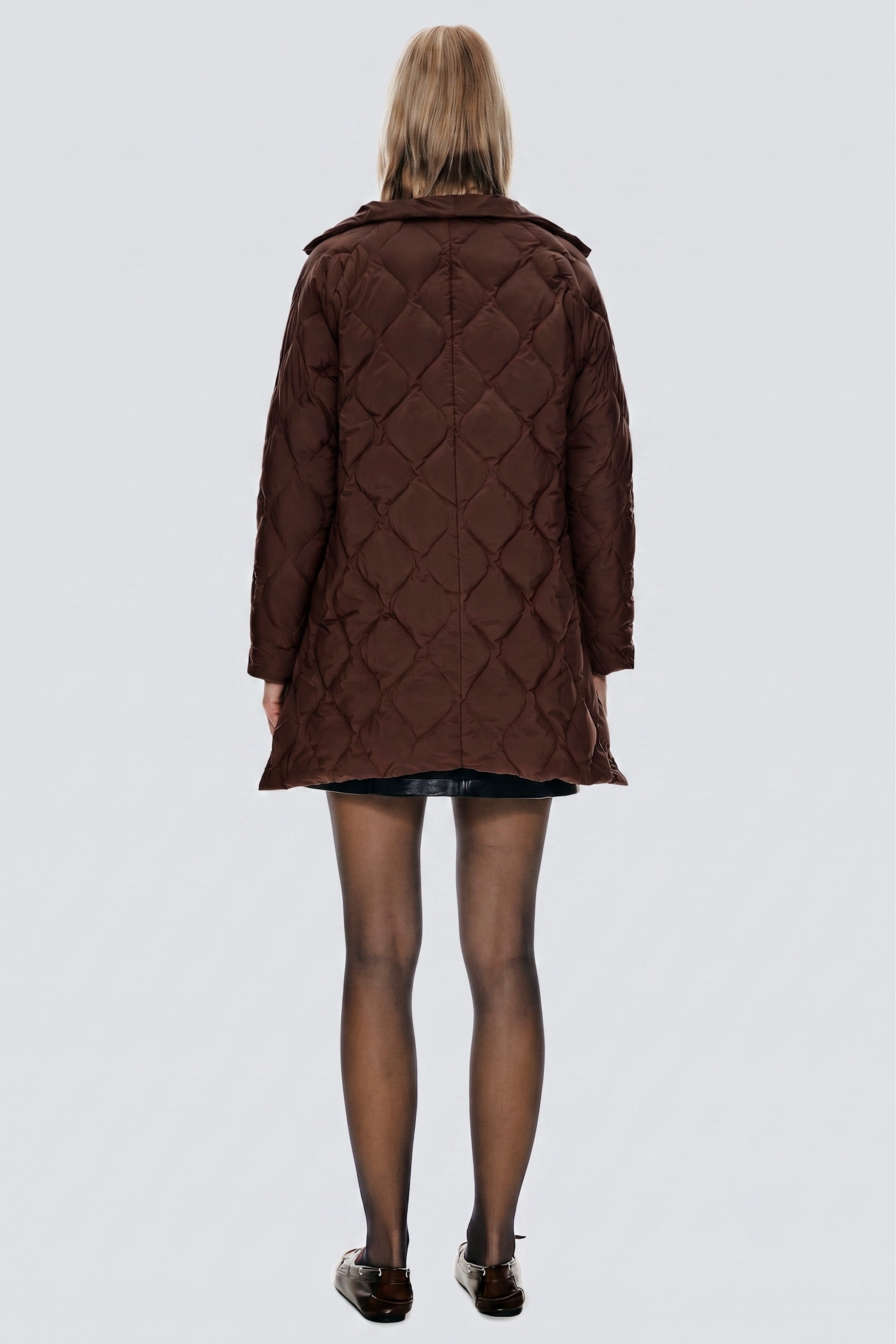 Orolay-Lightweight Long-Sleeve Puffer Jacket-#color_dark brown