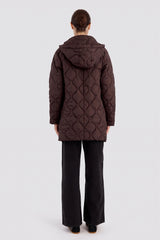 Orolay-Lightweight Long-Sleeve Puffer Jacket-#color_dark brown