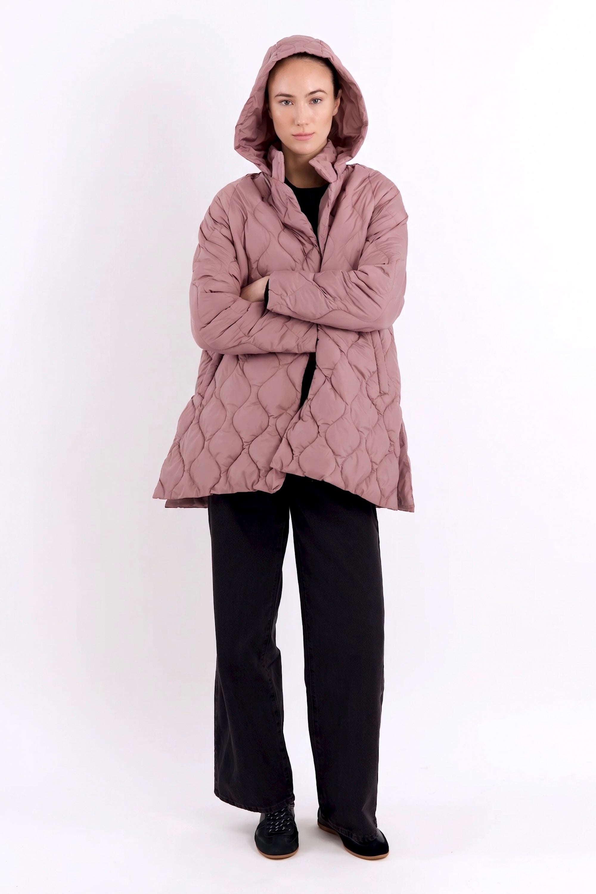 Orolay-Lightweight Long-Sleeve Puffer Jacket-#color_pink