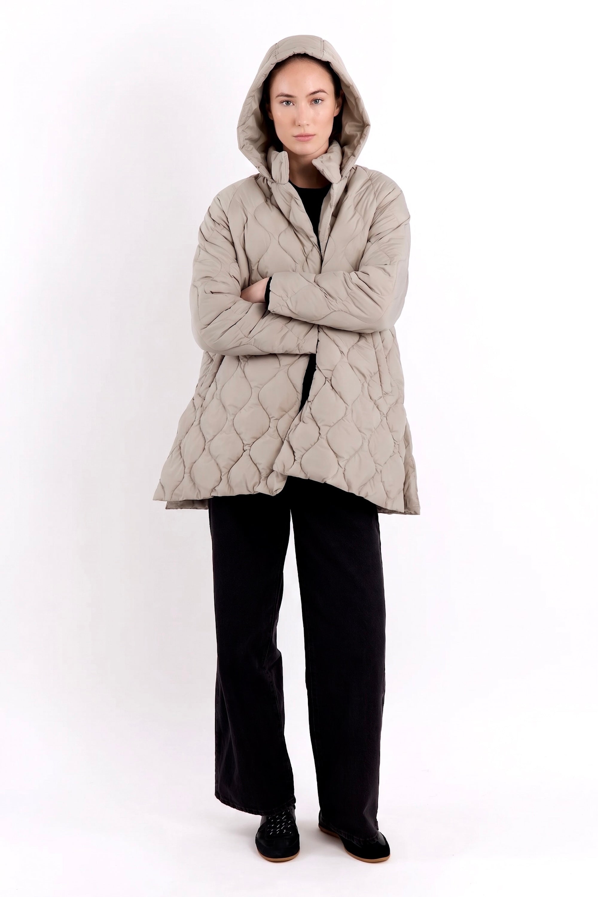 Orolay-Lightweight Long-Sleeve Puffer Jacket-#color_Taupe