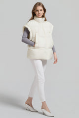Orolay-Sleeveless Classic Puffer Vest-#color_beige