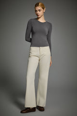 Padded Knit T-shirt OROLAY #color_gray