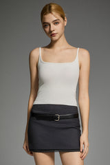 Padded Ribbed Square Neck Tank OROLAY #color_white