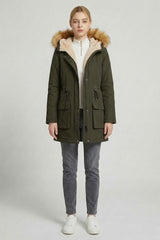 Orolay-Thickened Fleece Lined Parka-#color_Mountain View