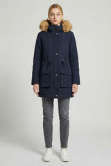 Orolay-Thickened Fleece Lined Parka-#color_Pageant Blue