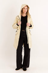 Parka-Drawstring Waist Fleece - Lined Parka - Orolay, #color_tan