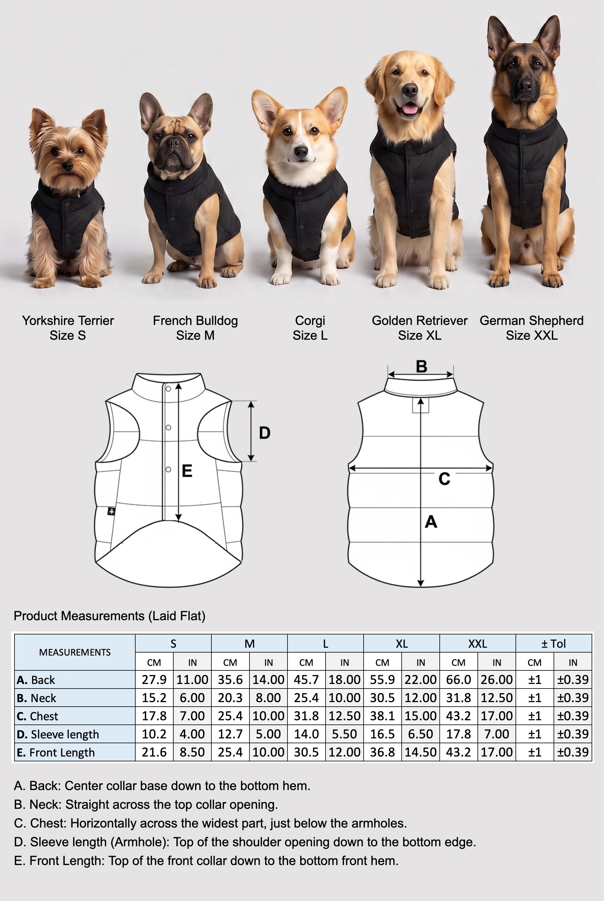 Puff-O Pet Puffer Jacket #color_black,coffee,Bright Marigold