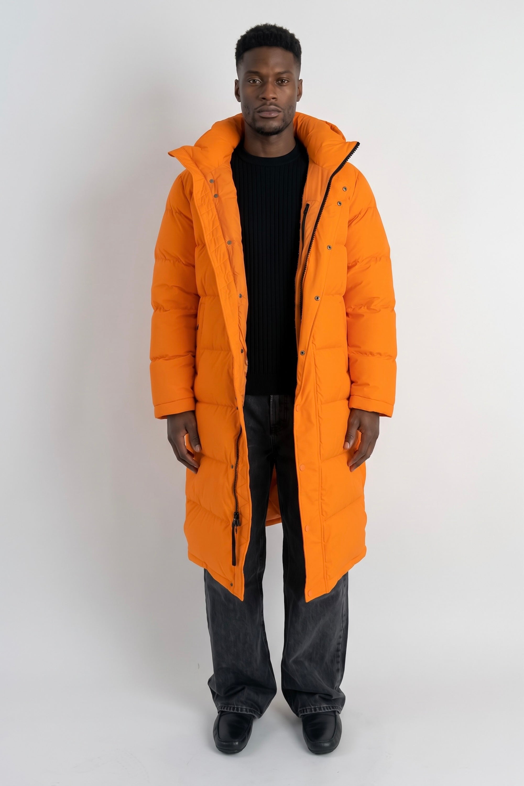 Puff-O® Men Long Down Puffer Jacket #color_orange