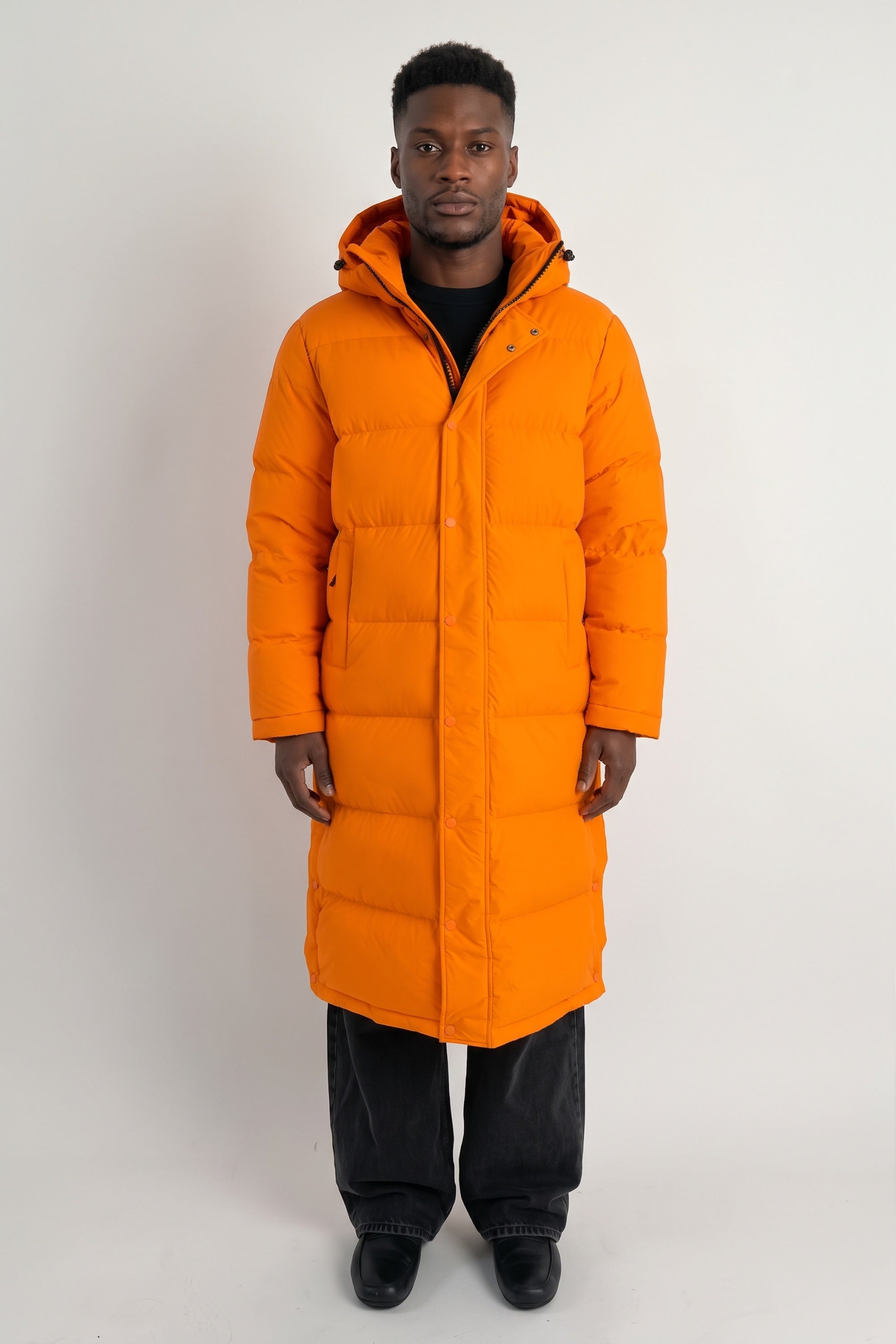 Puff-O® Men Long Down Puffer Jacket #color_orange
