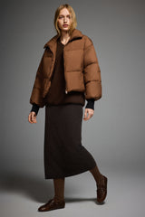 Orolay-Puff-O Classics Short Oversized Down Coat-#color_Bombay Brown 