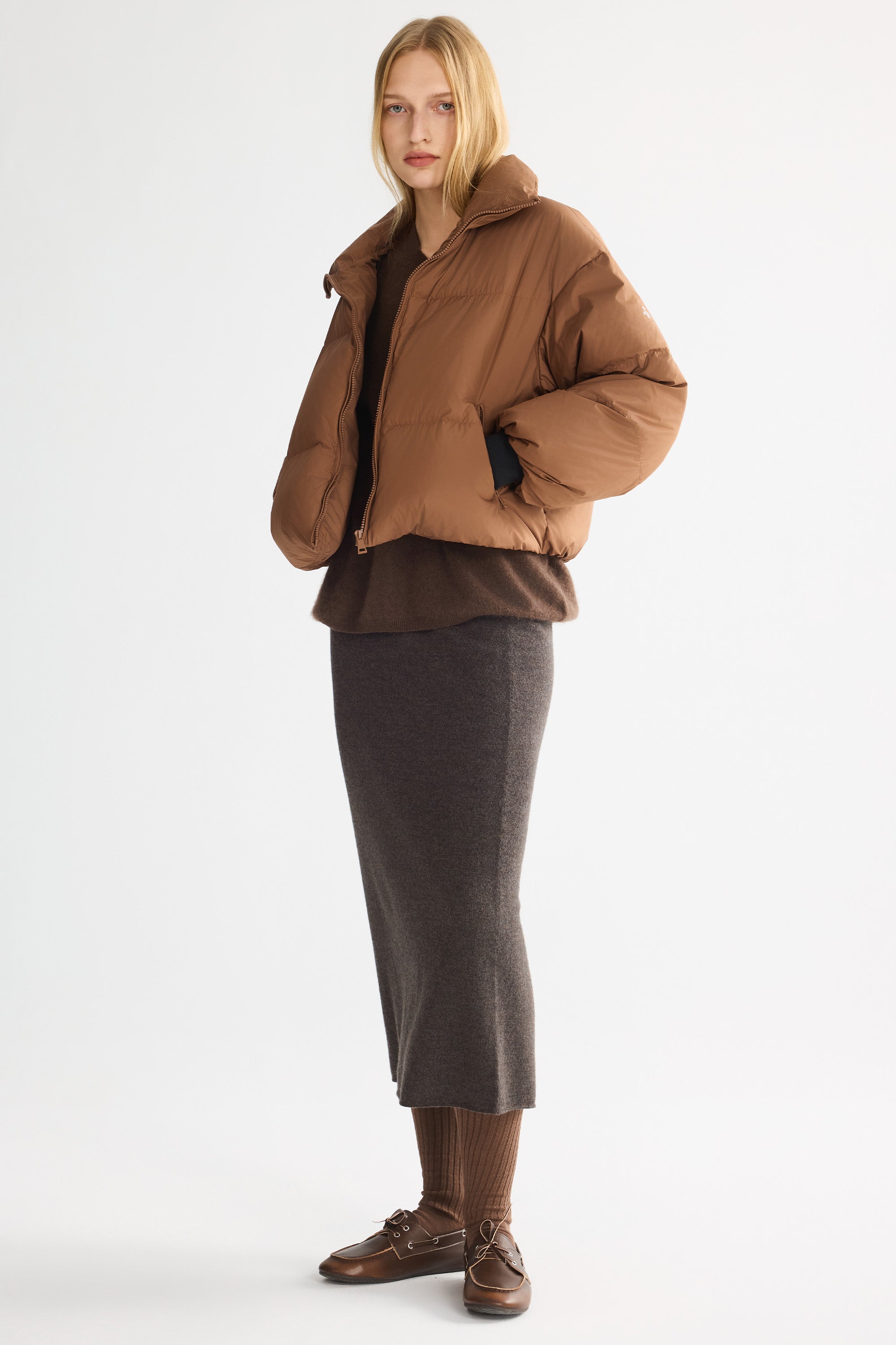 Orolay-Puff-O Classics Short Oversized Down Coat-#color_Bombay Brown 