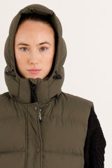 Orolay-Aurora Hooded Puffer Vest-#color_ARMY green