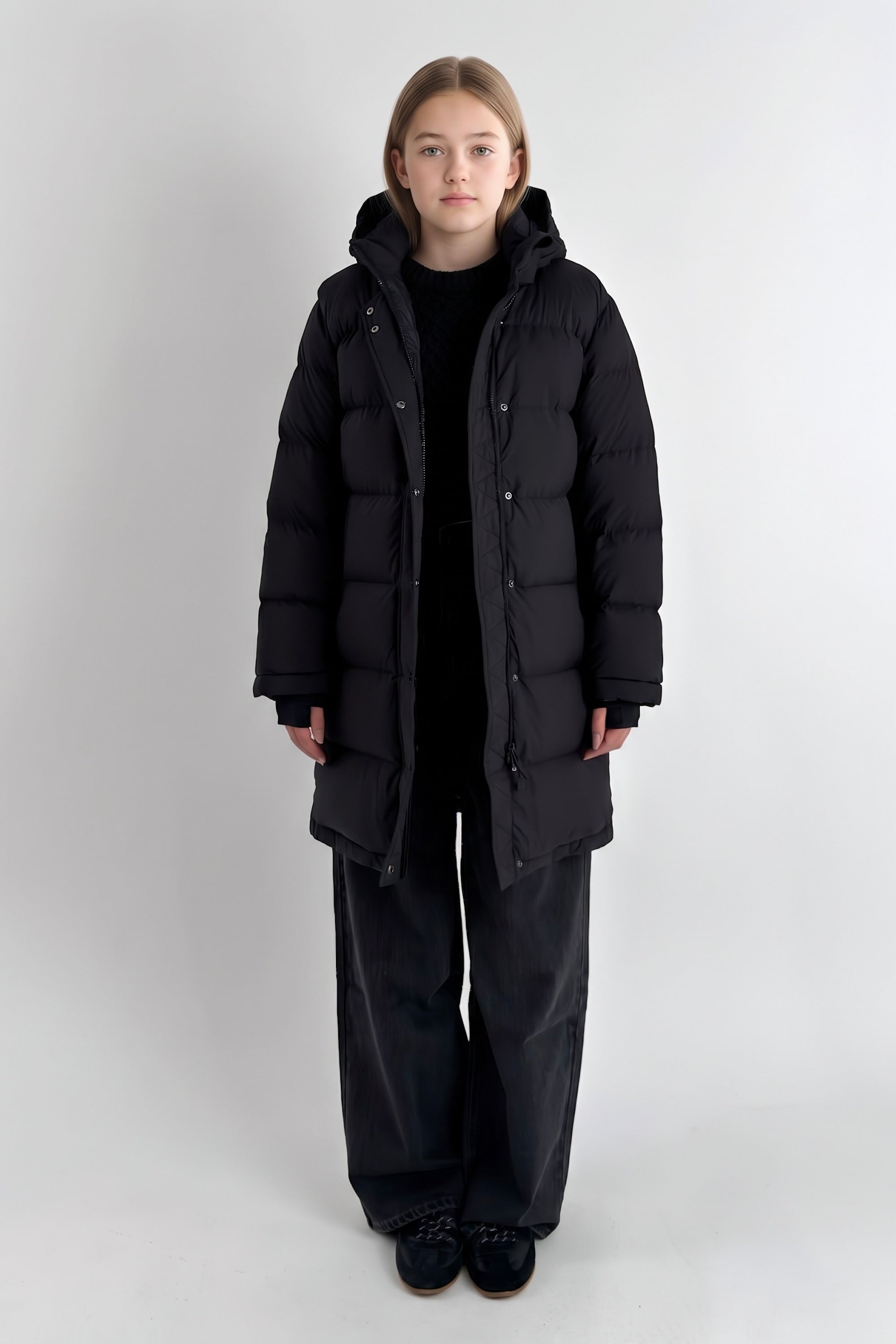 Puff-O® Kid Long Down Jacket orolay #color_black