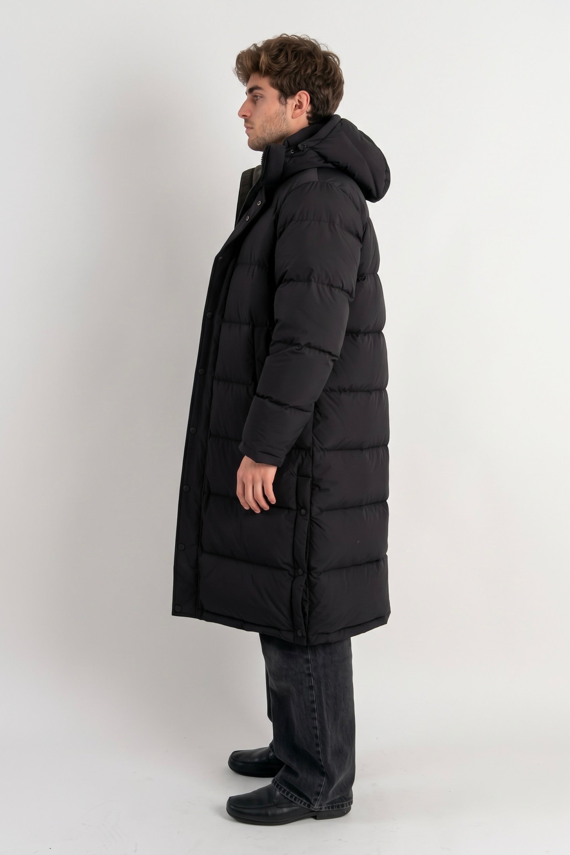 Puff-O® Men Long Down Puffer Jacket #color_black