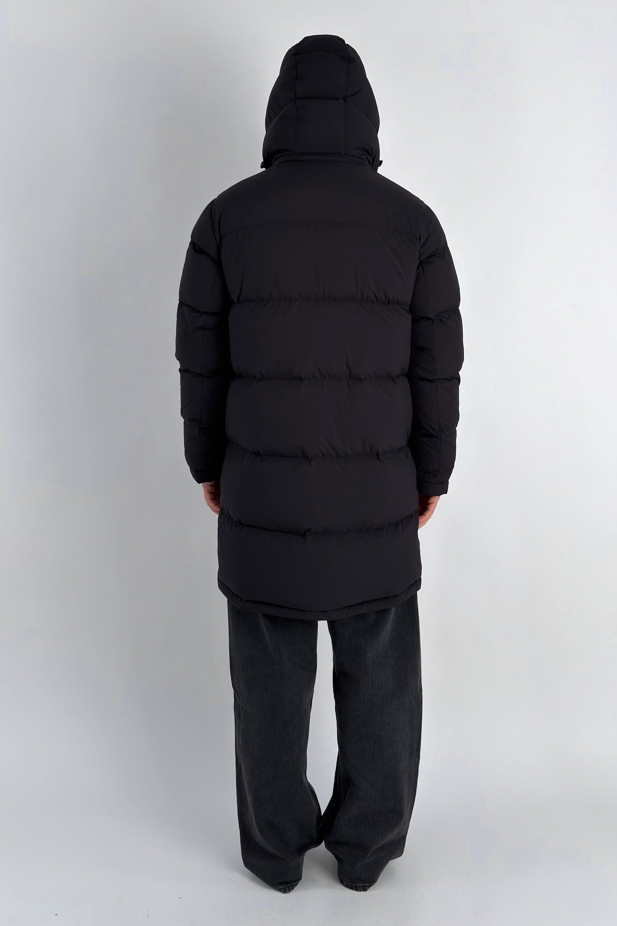 Puff-O® Men Mid-Length Down Puffer Jacket #color_black