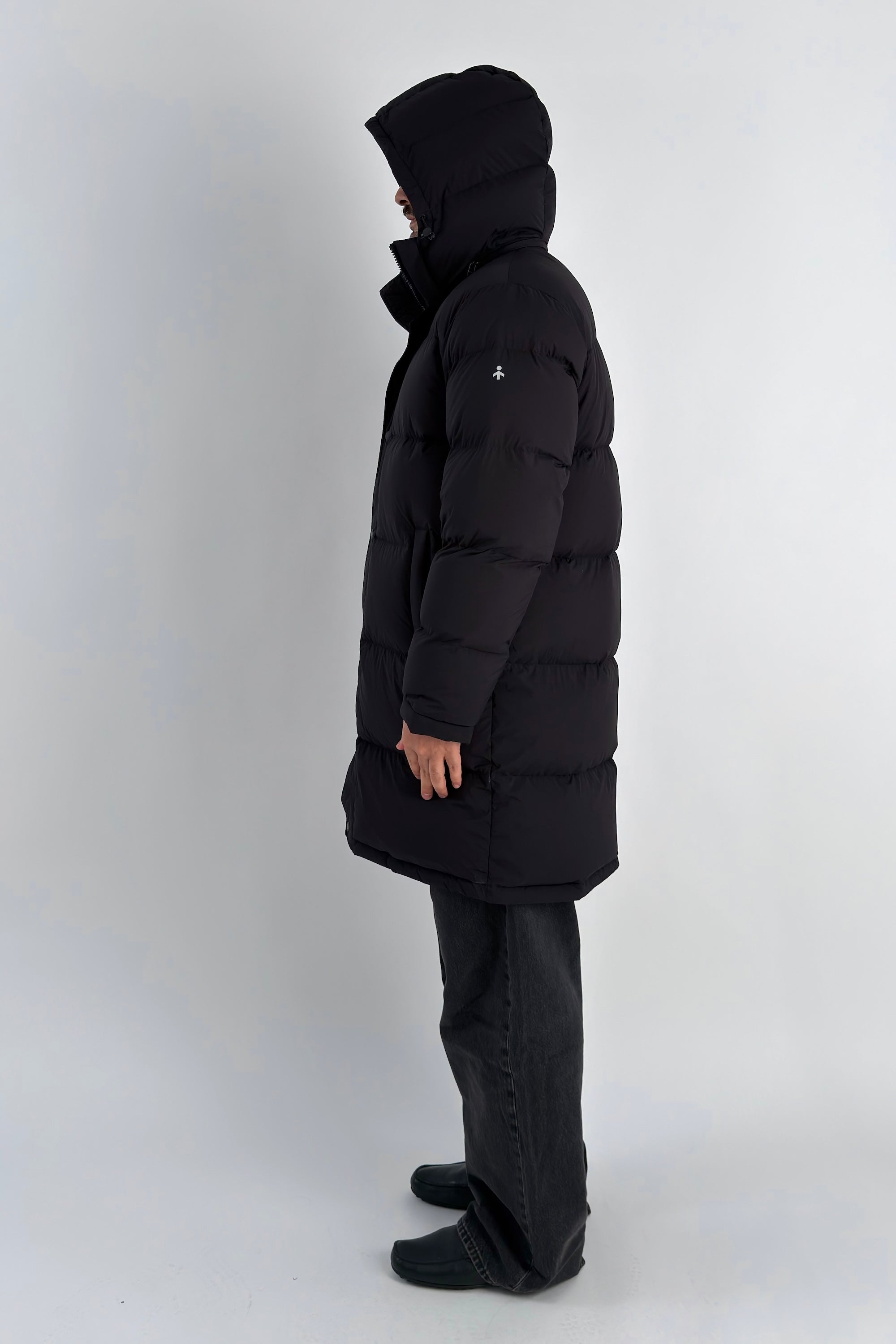 Puff-O® Men Mid-Length Down Puffer Jacket #color_black