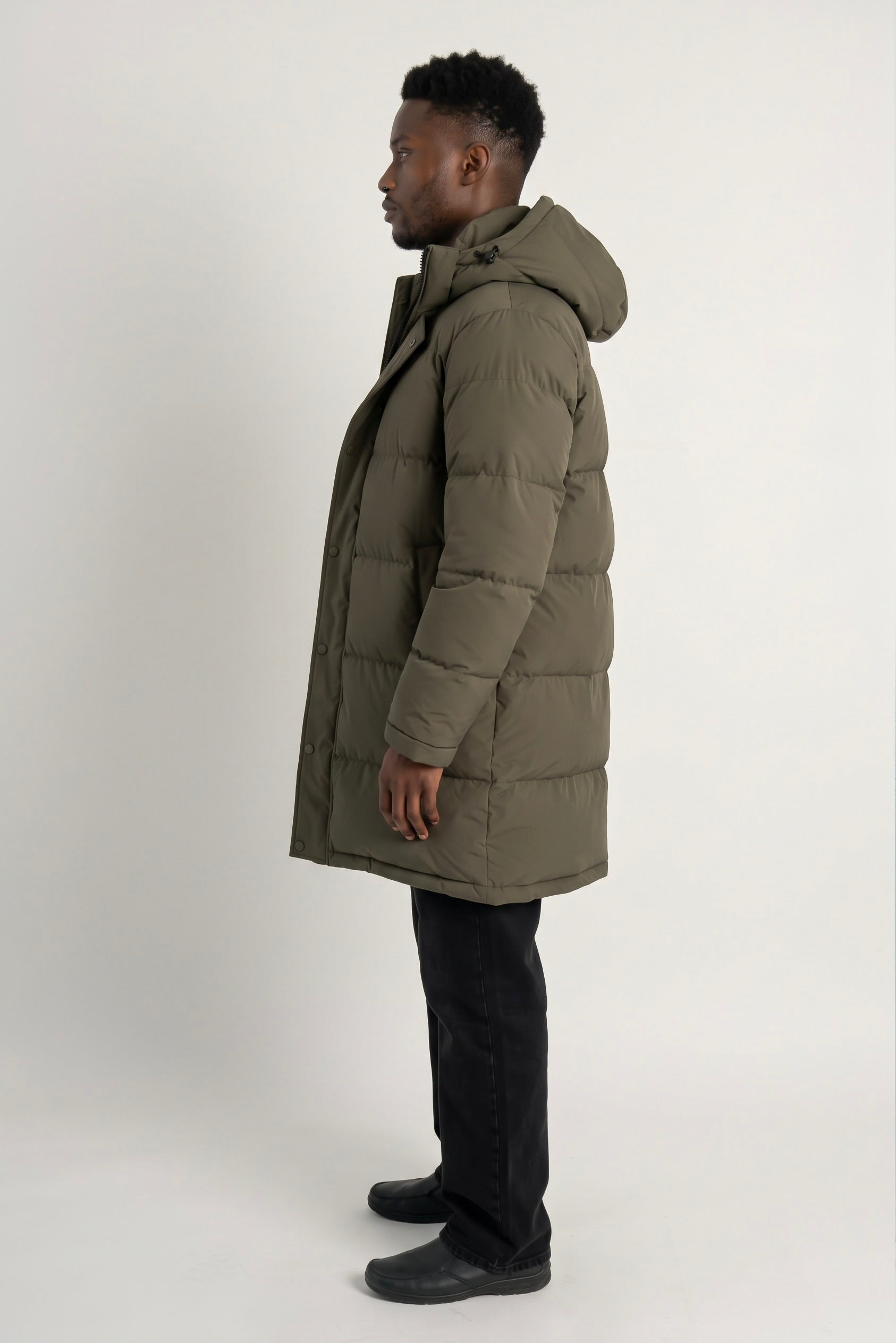 Puff-O® Men Mid-Length Down Puffer Jacket #color_olive