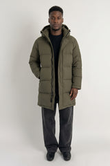 Puff-O® Men Mid-Length Down Puffer Jacket #color_olive