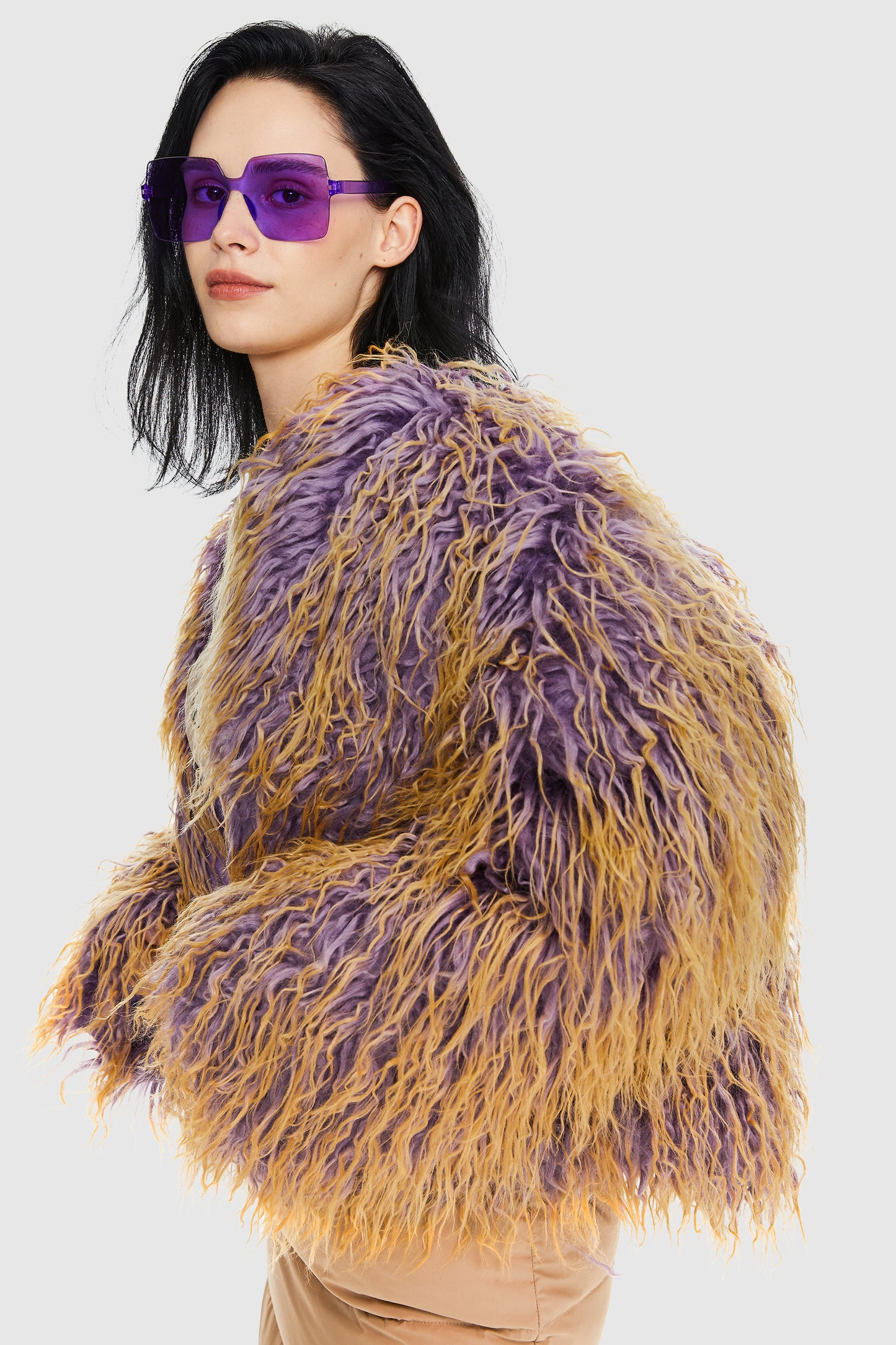 Winter Shaggy Jacket - Two-Color Gradient