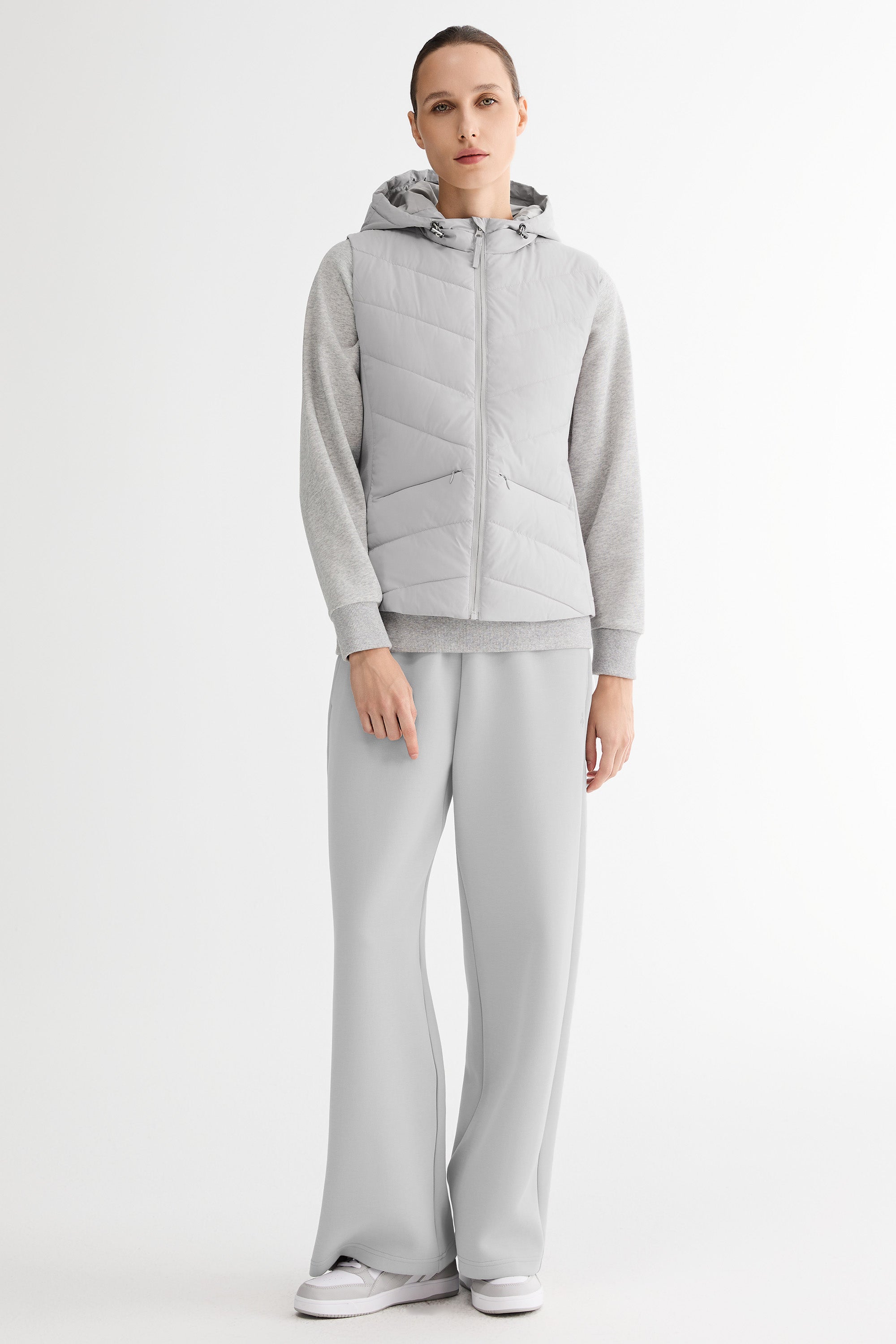 Orolay Quilted Vest with SLim-Fit Waist Design #color_gray