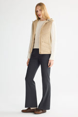 Orolay Quilted Vest with SLim-Fit Waist Design #color_khaki