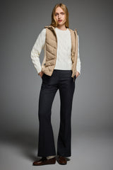 Orolay Quilted Vest with SLim-Fit Waist Design #color_khaki