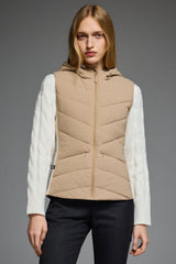 Orolay Quilted Vest with SLim-Fit Waist Design #color_khaki