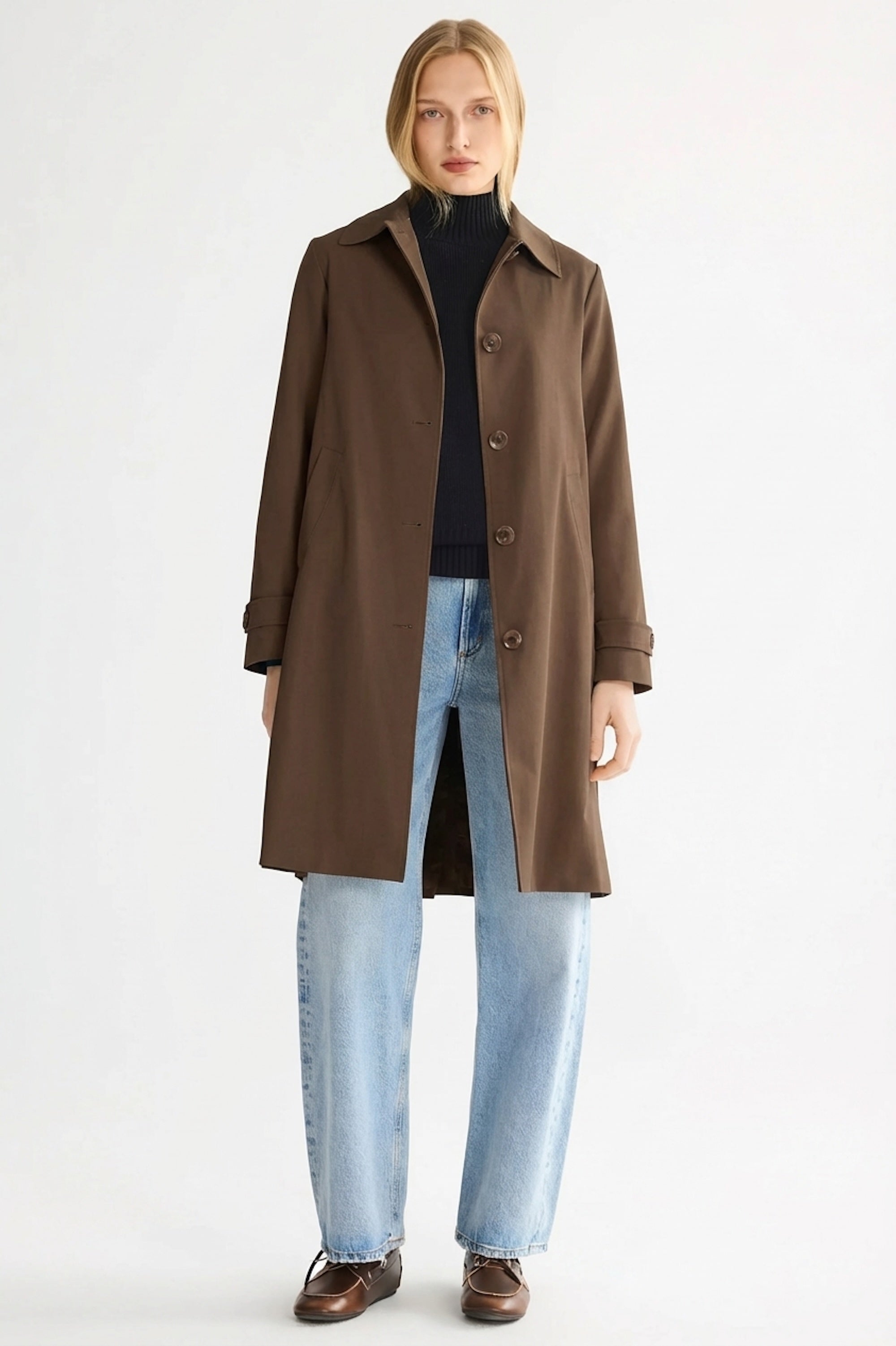 Orolay-Single-Breasted Trench-#color_coffee