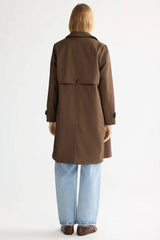 Orolay-Single-Breasted Trench-#color_coffee