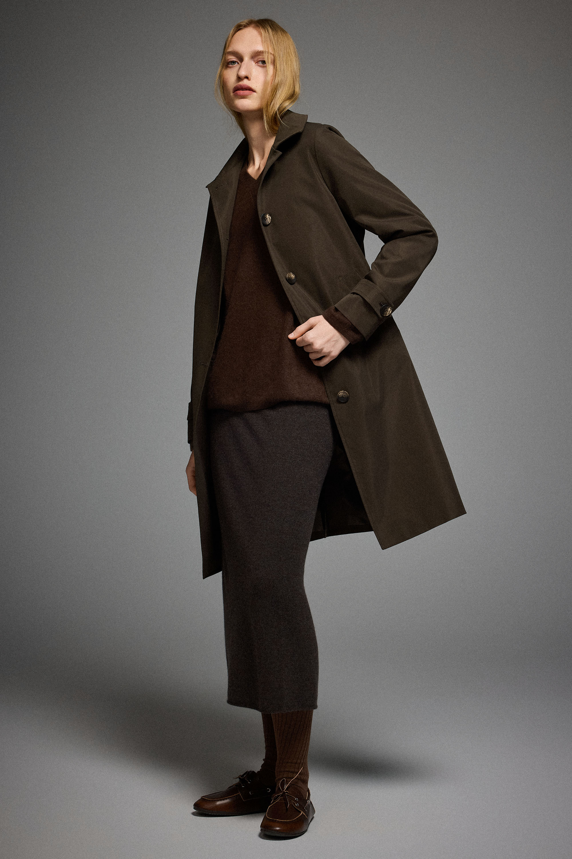 Orolay-Single-Breasted Trench-#color_coffee