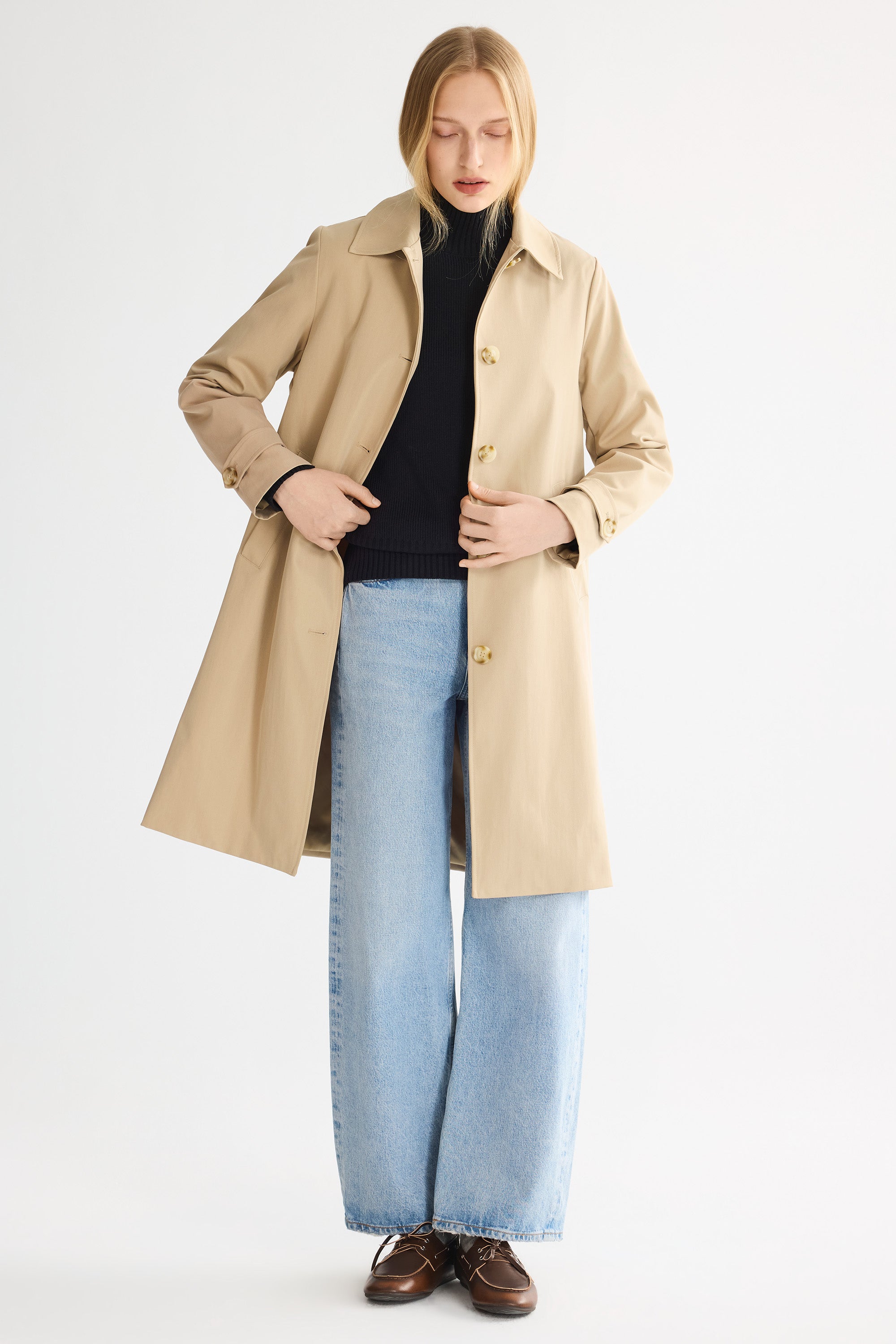 Single-Breasted Trench from Orolay - #color_Frosted Almond