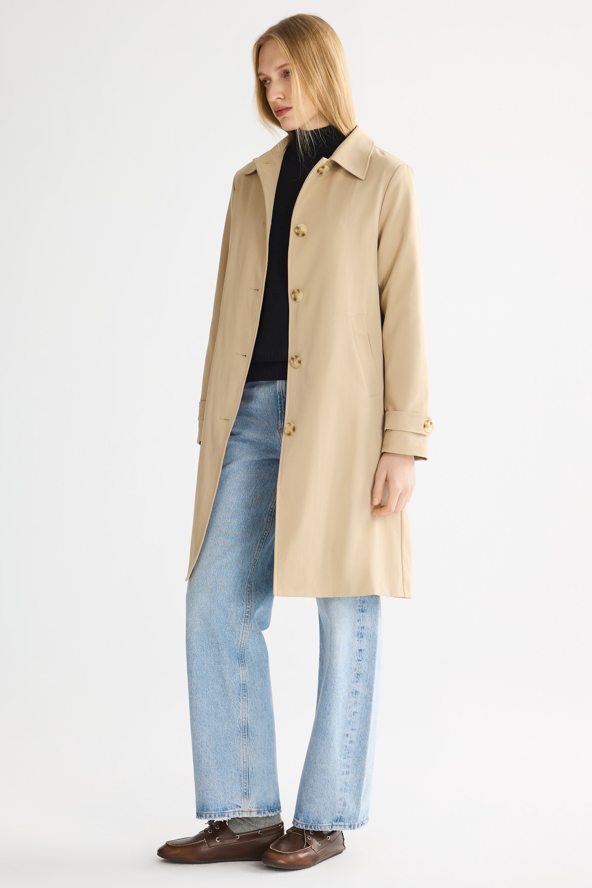 Single-Breasted Trench from Orolay - #color_Frosted Almond