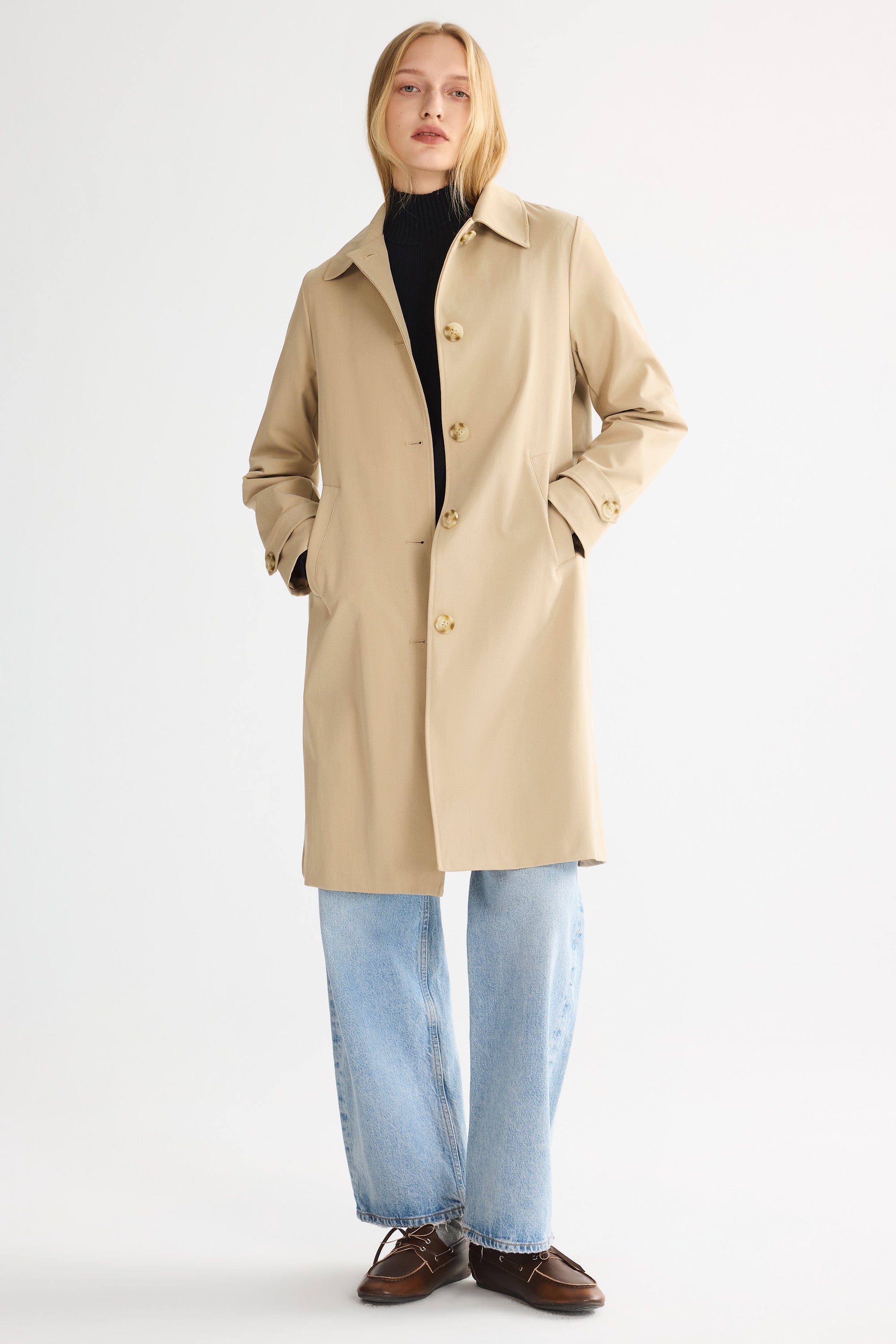 Single-Breasted Trench from Orolay - #color_Frosted Almond