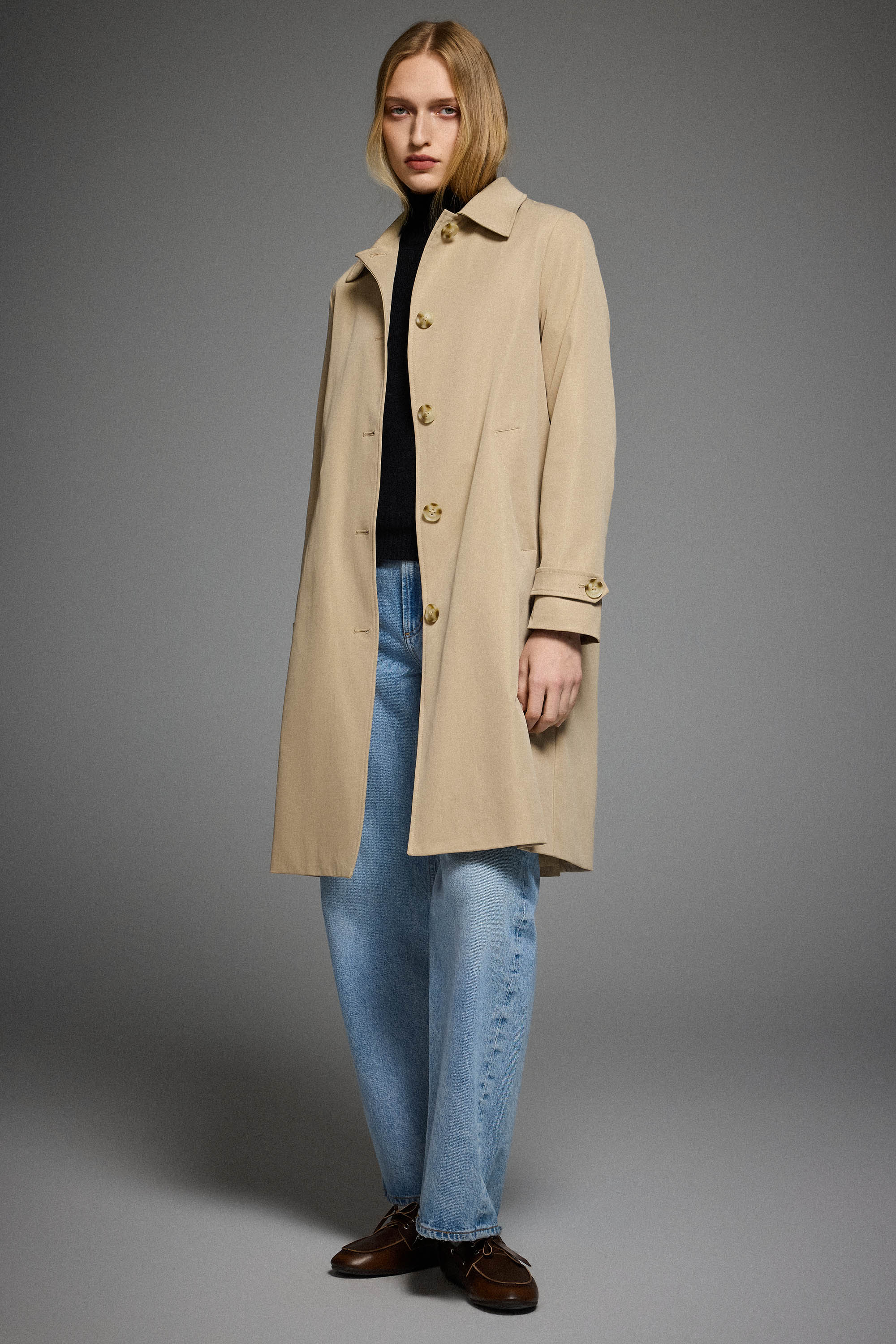 Single-Breasted Trench from Orolay - #color_Frosted Almond