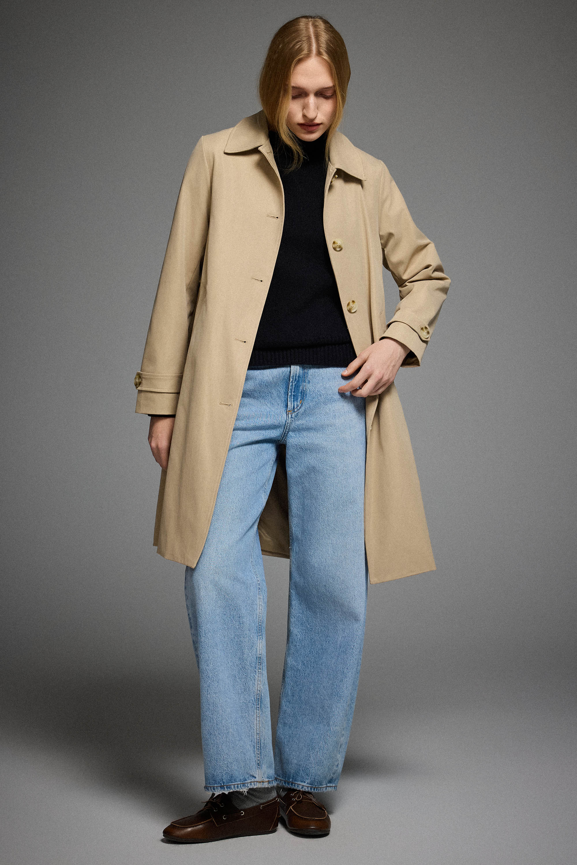 Single-Breasted Trench from Orolay - #color_Frosted Almond