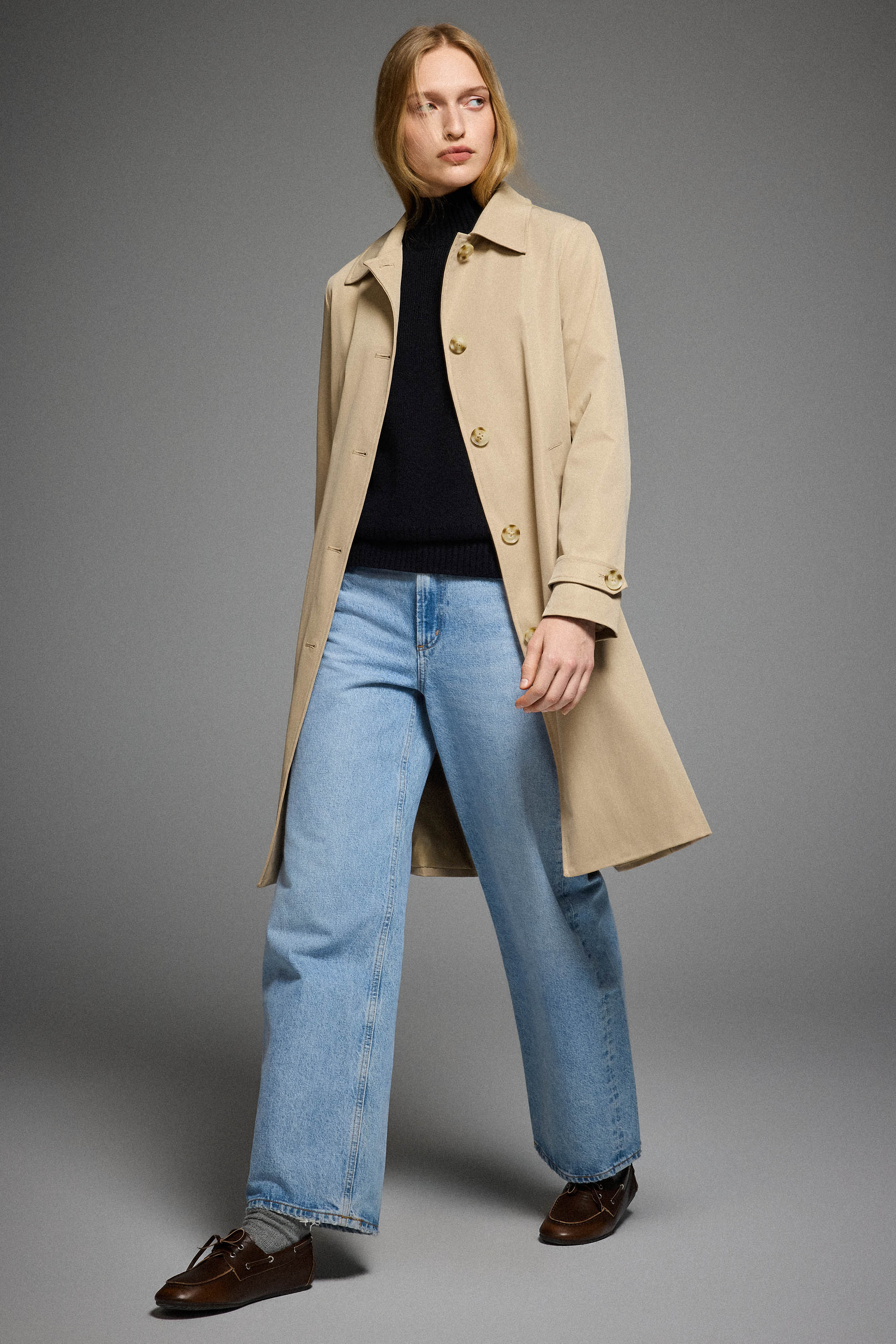 Single-Breasted Trench from Orolay - #color_Frosted Almond