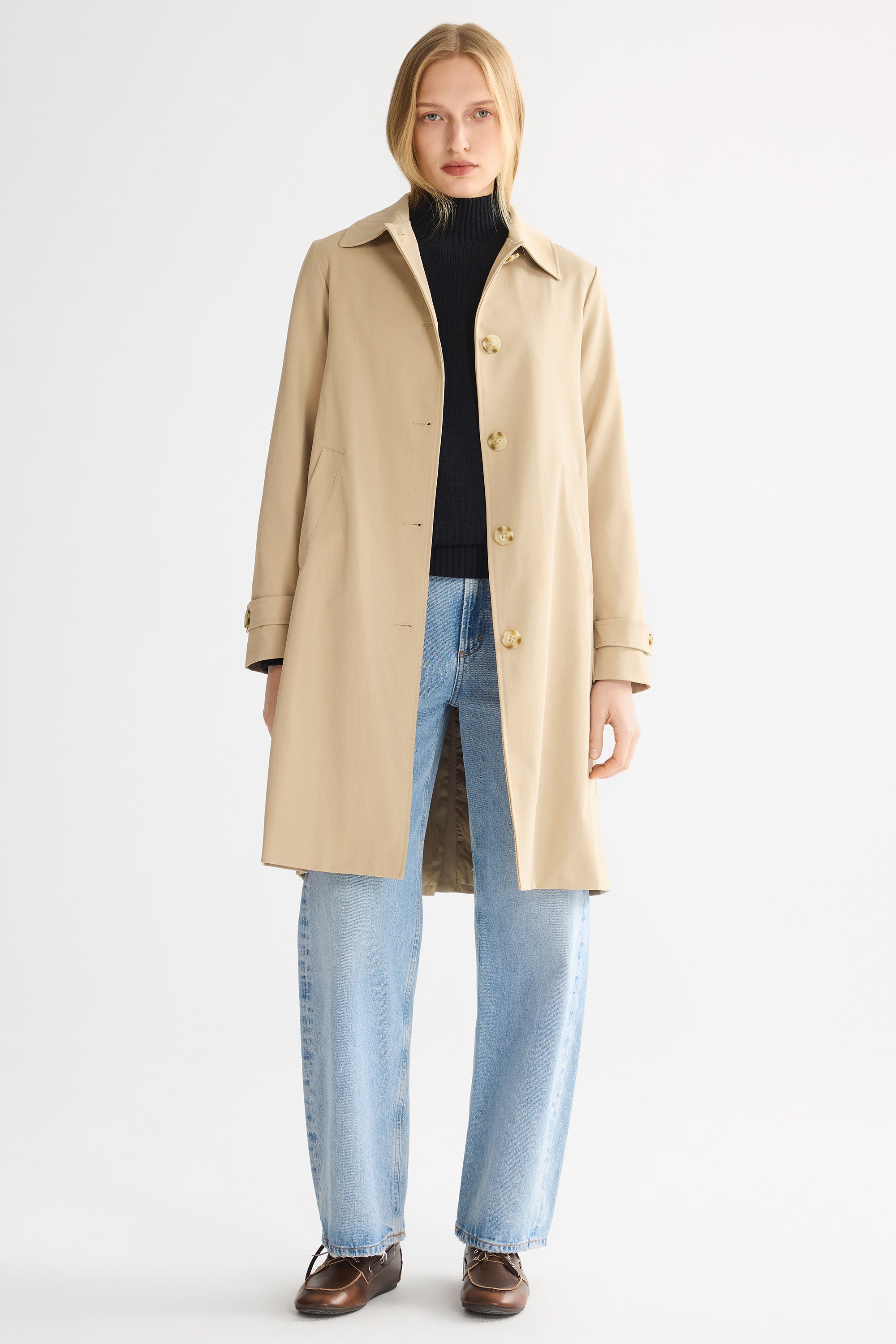 Single-Breasted Trench from Orolay - #color_Frosted Almond