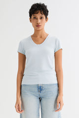 orolay Slim-Fit Crew Neck Stretch Knit T-Shirt #color_light blue