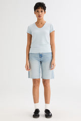 orolay Slim-Fit Crew Neck Stretch Knit T-Shirt #color_light blue