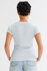 orolay Slim-Fit Crew Neck Stretch Knit T-Shirt #color_light blue