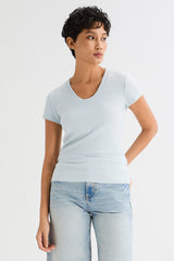 orolay Slim-Fit Crew Neck Stretch Knit T-Shirt #color_light blue