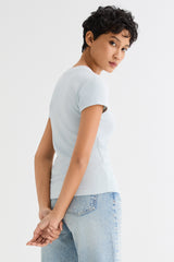 orolay Slim-Fit Crew Neck Stretch Knit T-Shirt #color_light blue